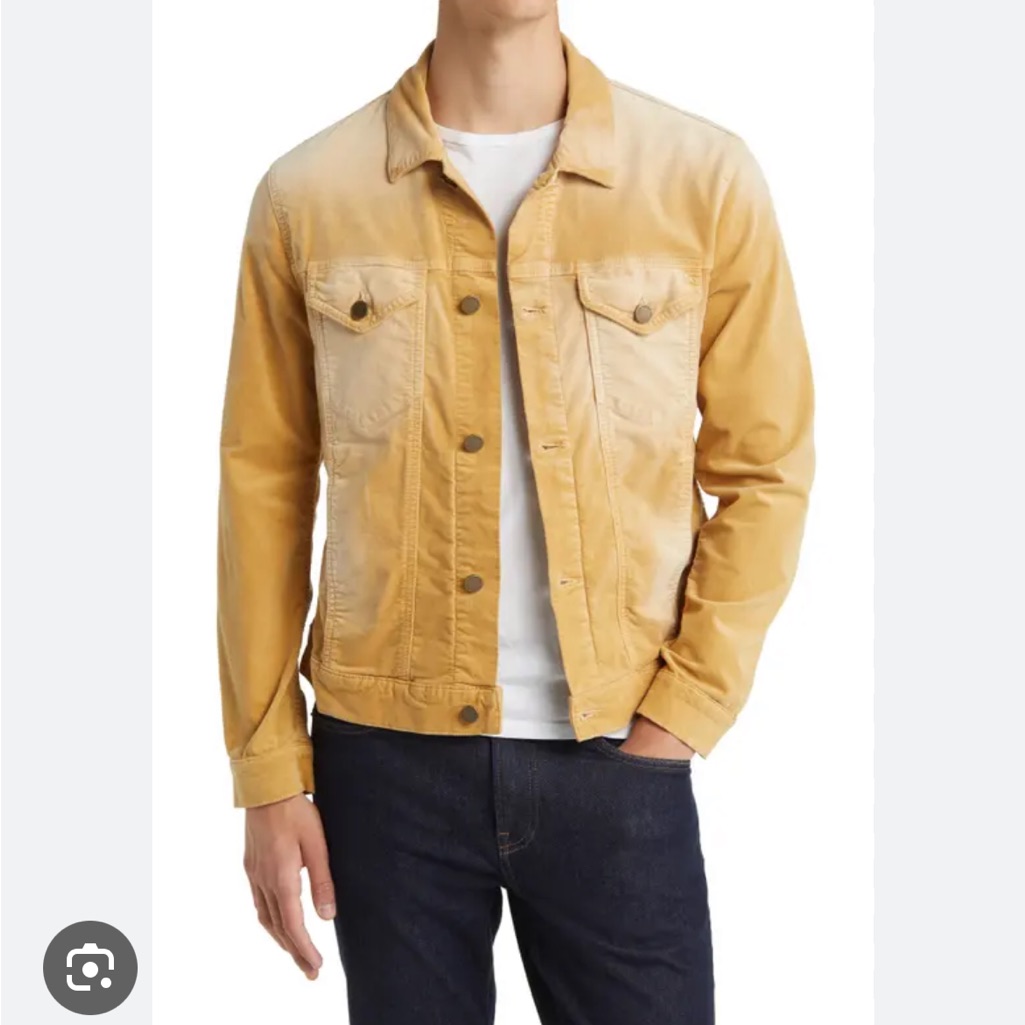 New Monfrere Dean Trucker Jacket Velvet Biscotti Xl